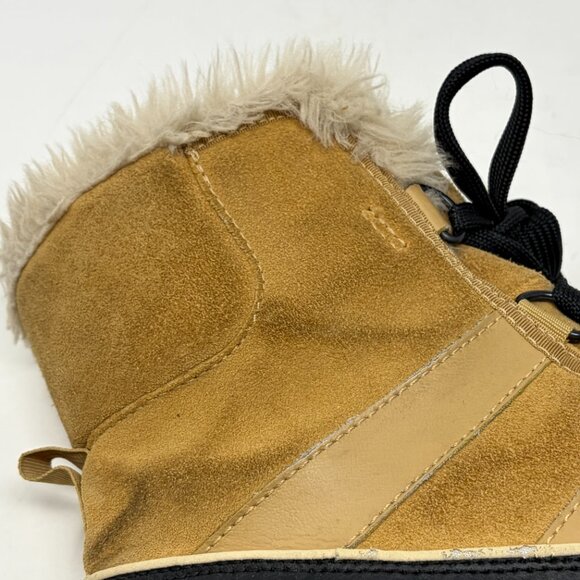 Sorel women's low Tivoli II boots 9.5 tan suede faux fur - Picture 9 of 9